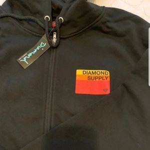 Diamond Supply Co black hoodie German flag colors